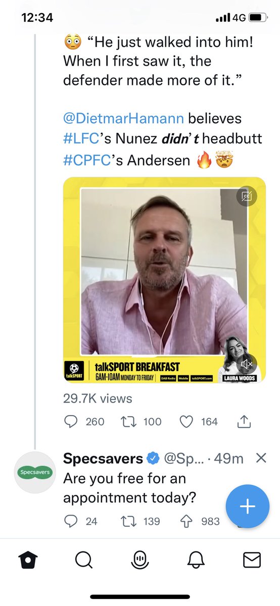 mike_sheps's tweet photo. Superb trolling from specsavers 🤣 https://t.co/NGk63nqgLT