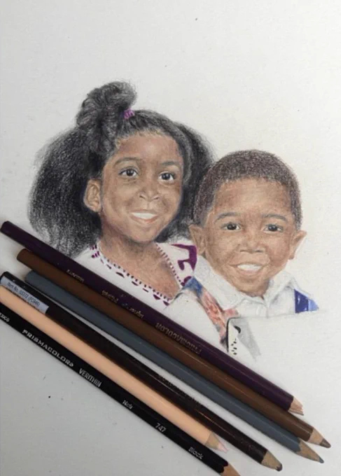 One of my first colored pencil drawings  