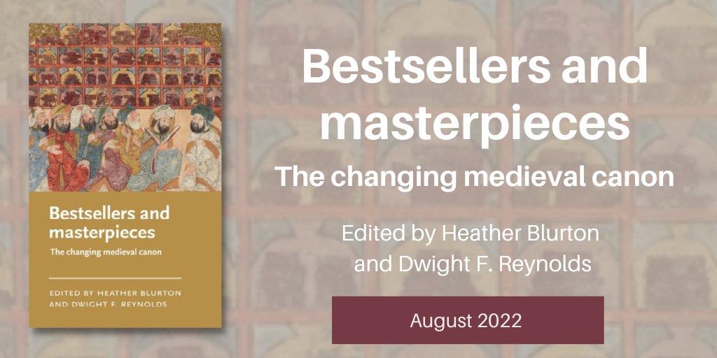 ManchesterUP's tweet photo. Publishing today 🥳

Bestsellers and masterpieces, The changing medieval canon. Edited by @HeatherBlurton and Dwight F. Reynolds  

Find out more here ⬇️
https://t.co/qdeKXUzdY6

#MedievalTwitter #LiteraryStudies #MedievalHistory https://t.co/1n5tKJCtLF