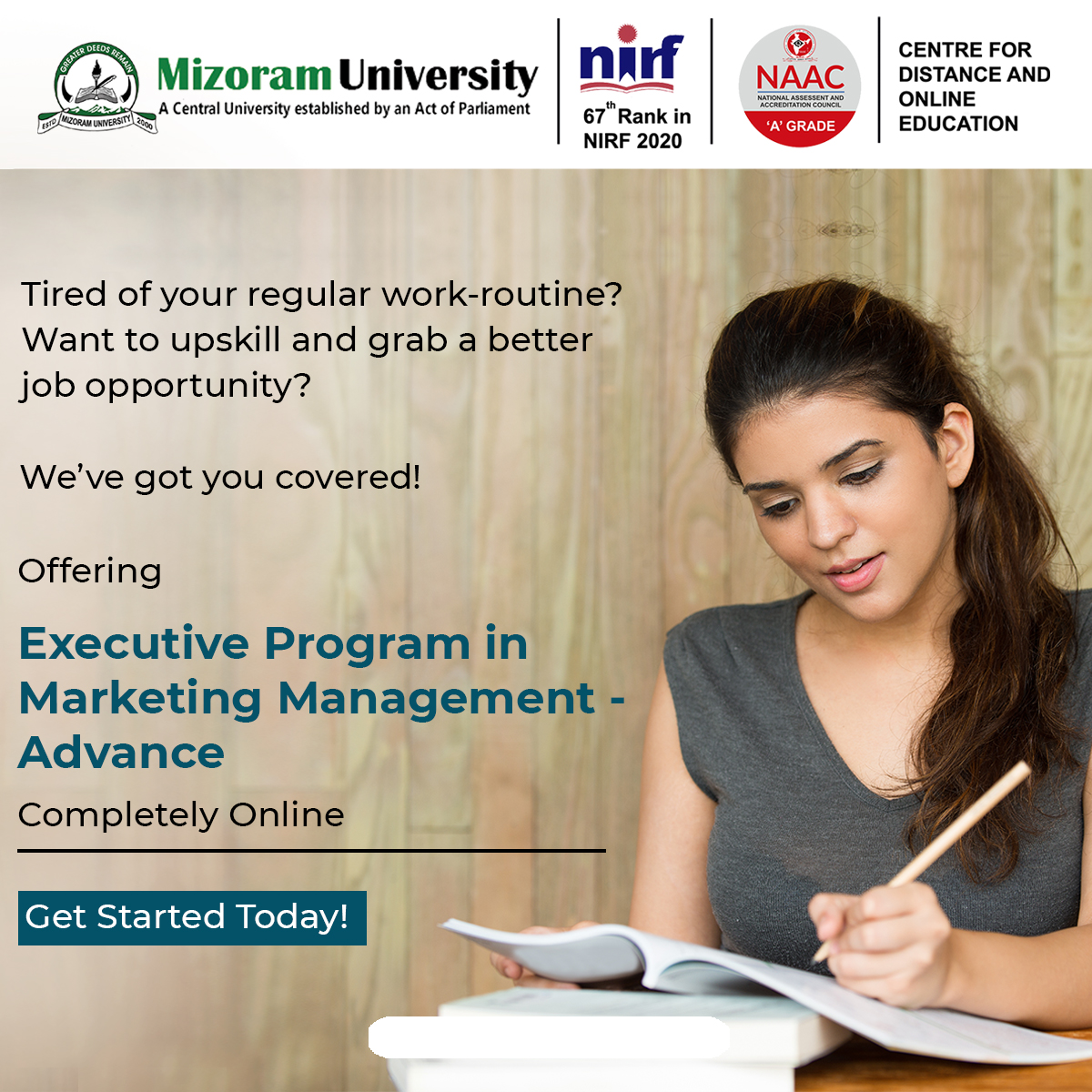 MzuOnline's tweet photo. MZU is offering exceptional executive programs for aspirants looking for upskilling, change of profession or switching.

Apply Now!

Call: 080 470 96209

Email: admission@mzuonline.in

Admissions Open (2022-23)

https://t.co/SC9J8Ey2pX

#marketingmanagement #university https://t.co/njpkkMKiZk