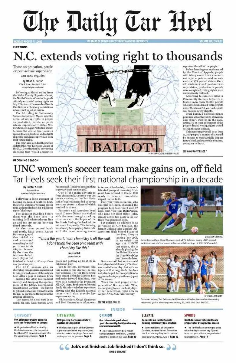 The Daily Tar Heel tweet media