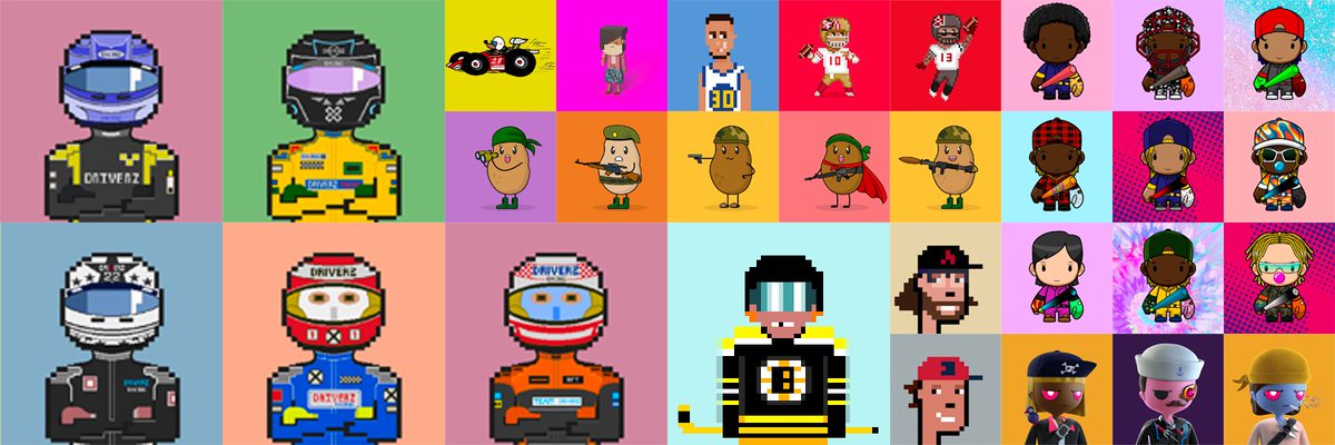 New Banner with my fav projects 🔥 Check Them 🏁🏎️🥔🏒🏈⚾️🏀🎤 :

@DriverzNFT / IndyMous by <a href="/NFTinDexArt/">SpliffKing 👑 NFT Art</a> / @blockstarsgame / <a href="/CryptoHoopers/">CryptoHoopers</a> / <a href="/Pick6Pixelz/">Pick 6 Pixelz | NFTs</a> / <a href="/FYbaseballNFT/">Frontyard Baseball</a> / <a href="/PotatoCommandos/">Potato Commandos</a> / <a href="/HockeyPixel/">Hockey Pixel Buddies</a> / <a href="/BigLeagz/">BigLeagz ⚾</a> / <a href="/PiratesMeta/">Pirates of the Metaverse 🔛 FLOW</a>