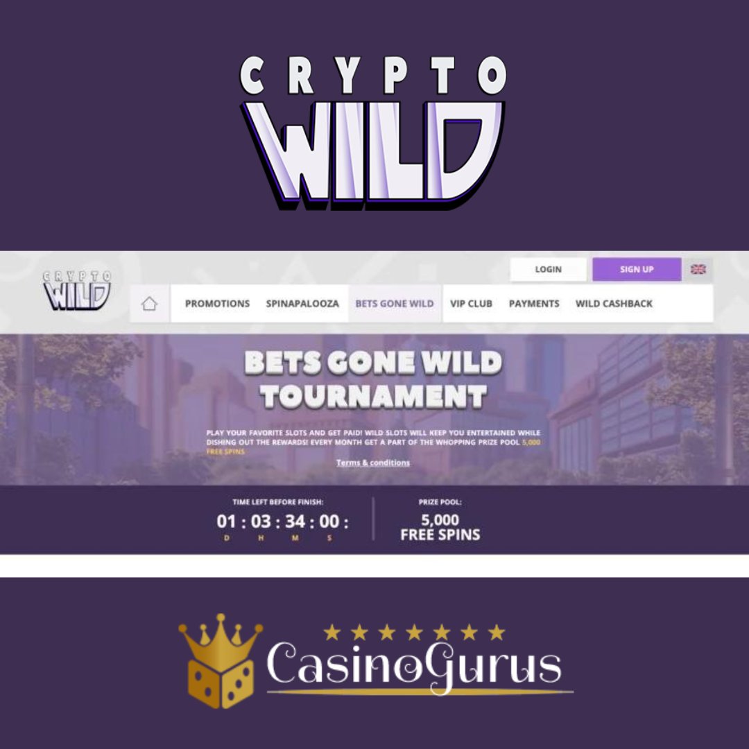 CryptoWild Casino offers a superb welcome bonus of up to 4 BTC + 150 Free Spins at first deposit
Sign-up now for this exclusive offer here: 
.
.
