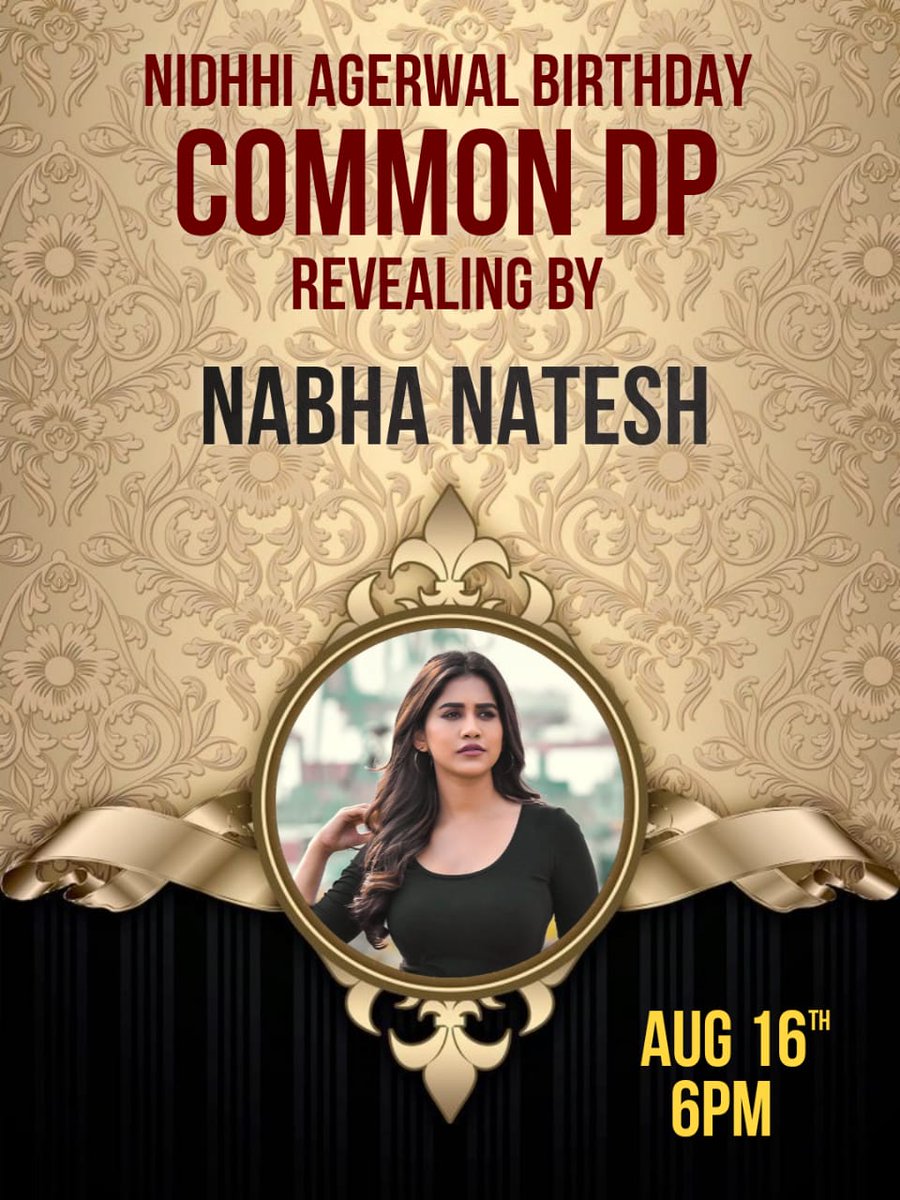 The ismart girl @NabhaNatesh garu launching the @AgerwalNidhhi birthday CDP today at 6PM 😍 Stay tuned 🌟 #NidhhiAgerwal #nabhanatesh