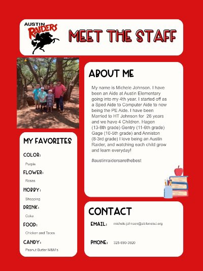 Time to meet the the Specials Teachers and Staff at Austin Elementary! <a href="/abileneisd/">Abilene ISD</a>