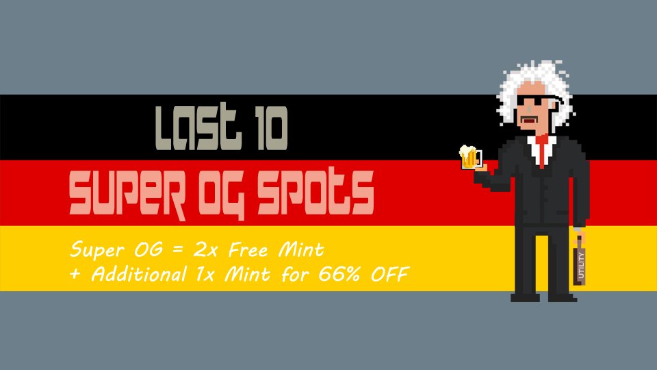 oldaNFT's tweet photo. 🎉The Germans🎉
德国人 6天之内mint, 免费mint 错过了美国人你看错过德国人吗?
🏆 5x WL 白单
1️⃣ 关注 @ &
@GermansNFT& @oldaNFT
2️⃣❤️ & 转发
3️⃣ 艾特 3+ 朋友
此次抽奖仅限社区内成员:https://t.co/orI3zD6fBz
24小时内开奖 #Catocalypse
#NFT #FreeMint #Giveaway https://t.co/uLgN3J0uJl