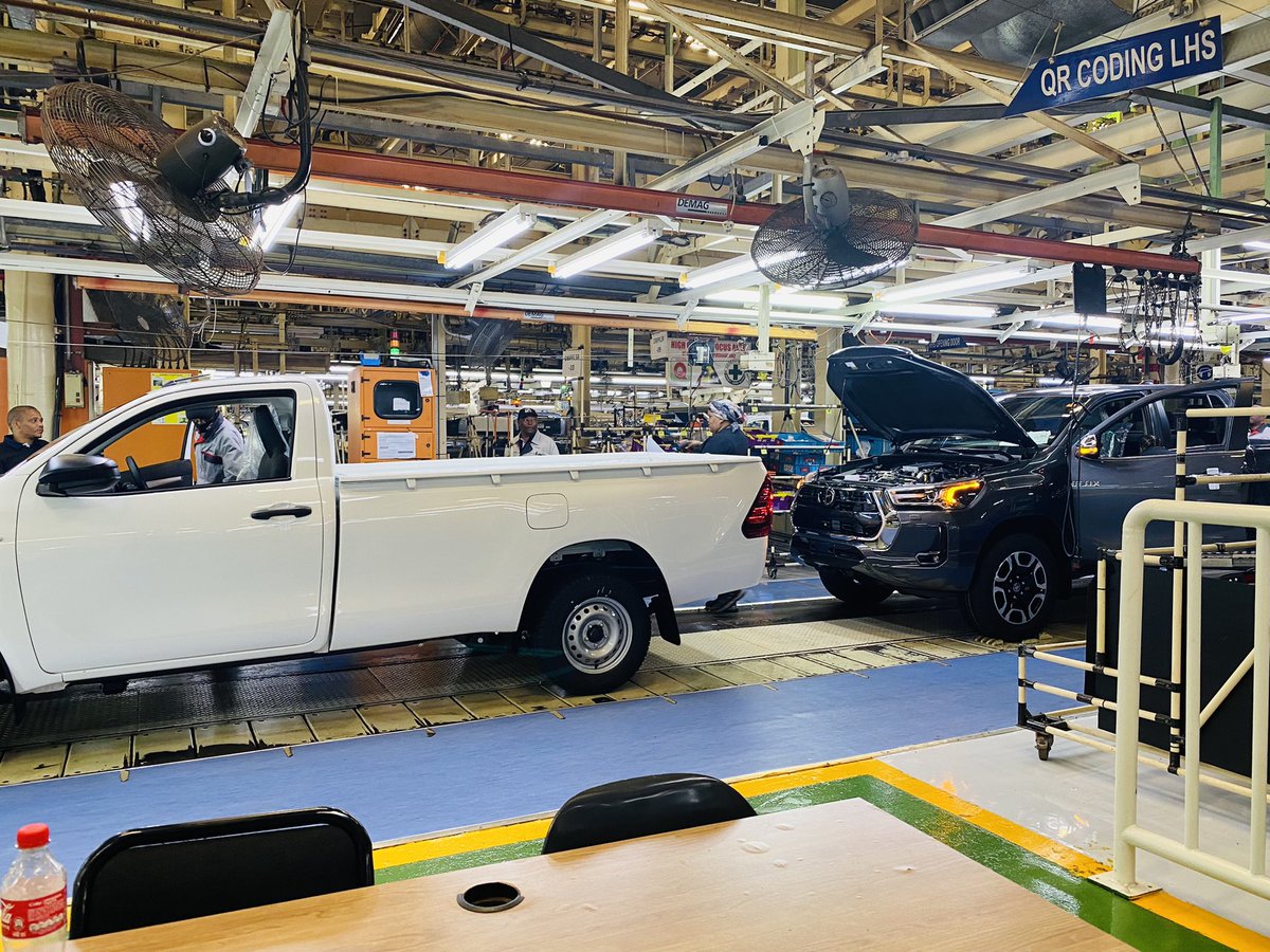 ToyotaSA's tweet photo. Your locally built vehicles are almost ready to take on SA roads once again. Here’s a sneak peak at the Assembly Plant fully operational once again. #RebuildingBetterTogether https://t.co/o6uERDTB13