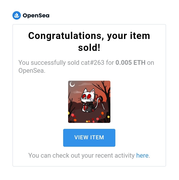 SOLDDDDD MEOWWW!🐱🎉

Thank you so much for the amazing friend <a href="/CoolCupsNFT/">Nina Brilevich🇺🇦</a>  adopted A cute cat and become A cat owner!😍❤🔥❤🔥

Go check nina's awesone collection now!🔥🔥

Thank you again for your big support! I'm sohappy you like it meoww!
#NFT #nftcollectors #NFTCommunity