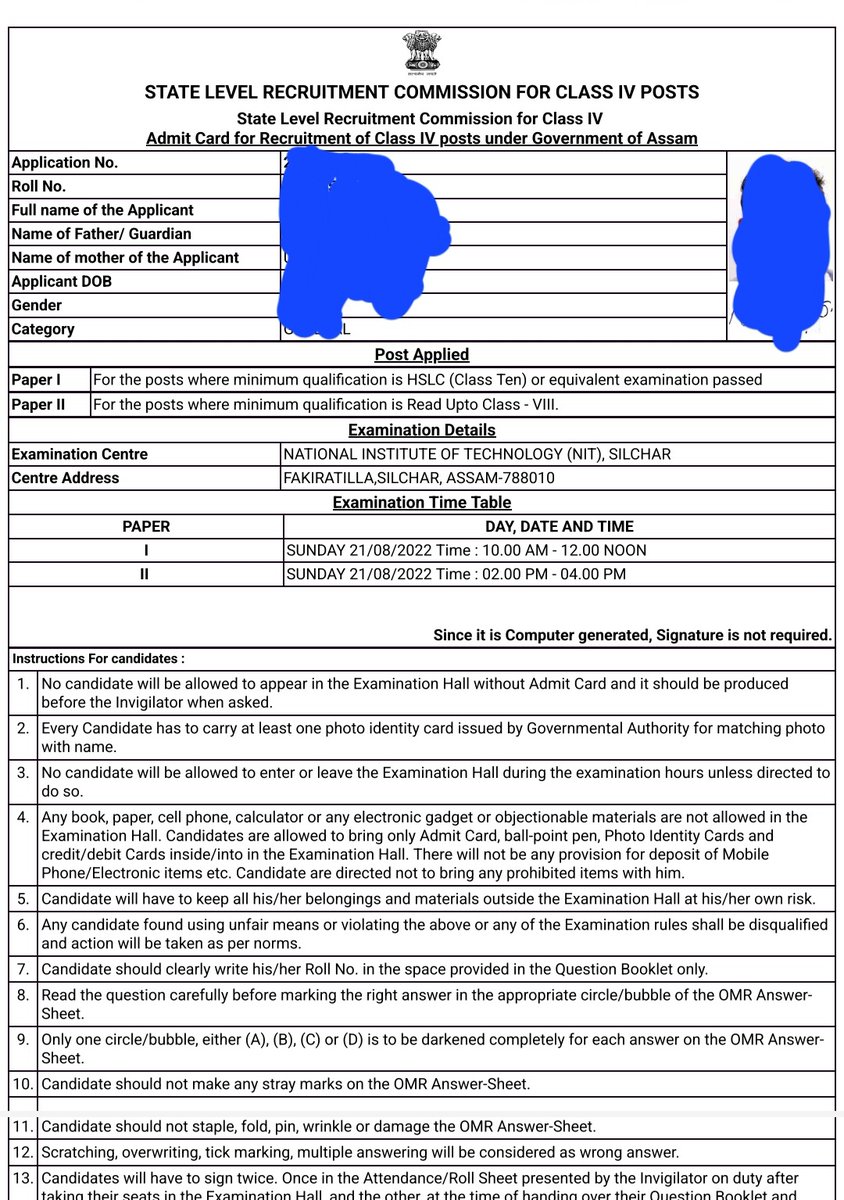 BONYDEB's tweet photo. NC College Badarpur postponed the Group D Exam from 31st July to 21st Aug 2022, the day when a large number of candidates will appear their SLRC Gr IV Examination from Barak Valley. Requesting to differ the date of the College interview @himantabiswa @ranojpeguassam @NewsLiveGhy https://t.co/SaJNmLZPc1