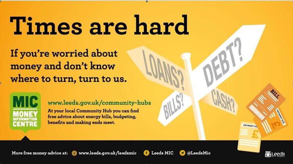 If you’re worried about the #CostOfLiving and paying your household bills, our #Leeds Community Hubs are great places to get free and confidential money-saving advice. Find your local Community Hub at leeds.gov.uk/community-hubs