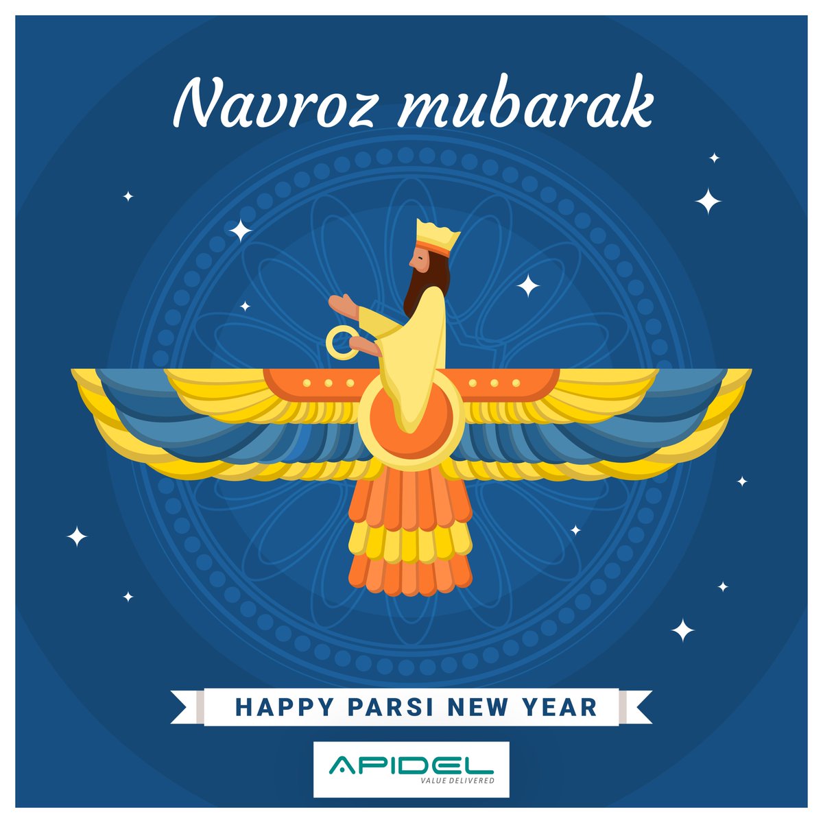 ApidelTech's tweet photo. May this New Year bring along brighter days and happier moments for you! Apidel Technologies wishes you a very Happy Parsi New Year!
.
.
.
#navroz #navrozmubarak #parsinewyear #parsi #newyear #Apidel #ApidelTechnologies #Apidelites #ApidelIndia #ValueDelivered #Vadodara #Indore https://t.co/KjtjEWb2my