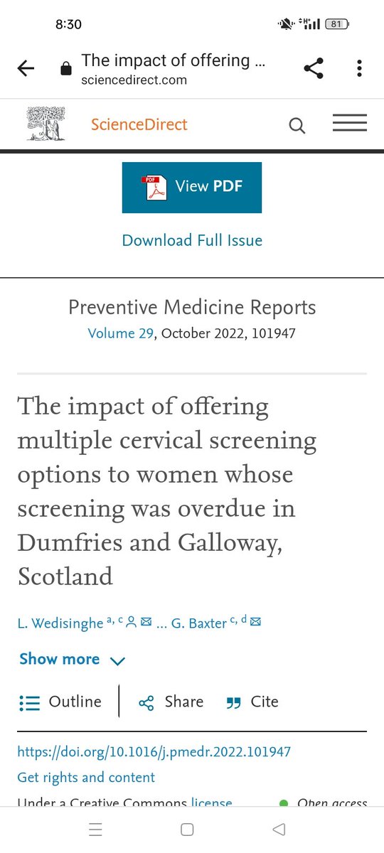 MaireadOConnor8's tweet image. New study from Scotland: Offering self-sampling to women whose screening is overdue appears to increase cervical screening participation #cervicalscreening #HPVselfsampling sciencedirect.com/science/articl…