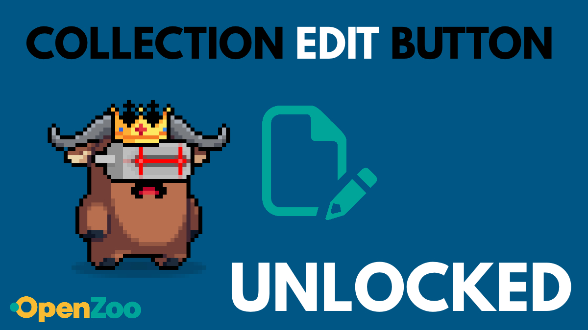 Avatar, Descriptions, Links...

You can edit your #NFT collection settings as many times as needed🖊️

🌐openzoo.io

#NFTMarketplace #ZooKeeper #Wanchain $ZOO  #NFTs <a href="/ZooEcosystem/">Zooecosystem</a>