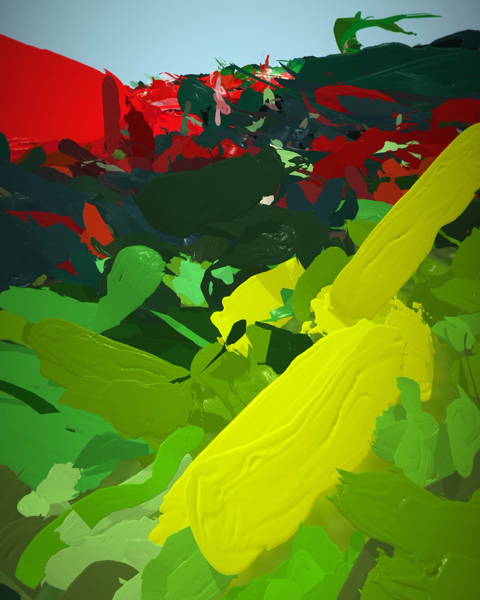 _AlisonGoodyear's tweet photo. More of my virtual abstract painting #VーABpainting #slowpainting ‘Green Palette No.1' which was shortlisted for the #beeppaintingprize2022 #elysiumgallery on till 10th Sept #TiltBrush #OpenBrush #AlisonGoodyear #PollockKrasnerFoundation #PKF #palette #VRア #VR #art #phygital https://t.co/li65zpDdow