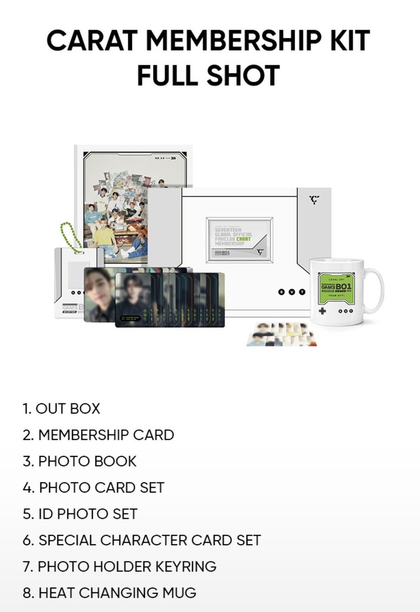 SEVENTEEN 7TH GEN CARAT MEMBERSHIP GAME BO1 TINGI (BATCH 2