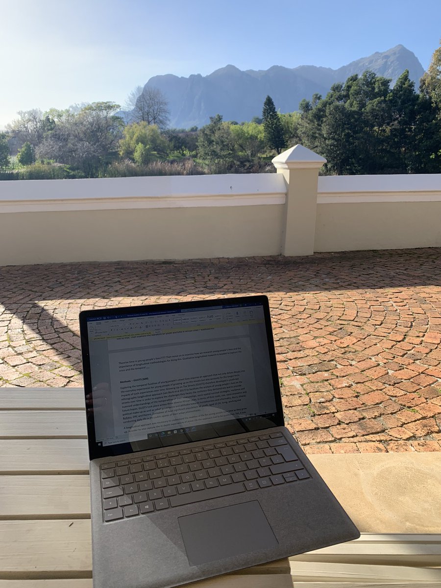 LvanBlerk's tweet photo. Day 2 of the @CIatUCT writing retreat. Hoping for inspiration from this stunning view to write on the value of longitudinal research. #GUOTS https://t.co/ui4E1IOZH7