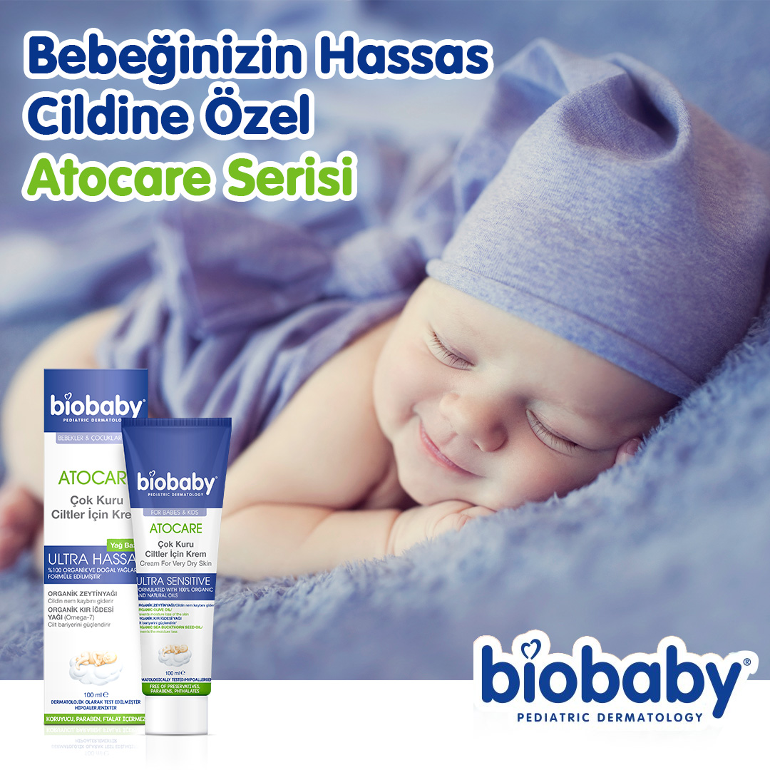 BioBabyTR's tweet photo. Çok kuru ve atopiye eğilim gösterebilen ciltler için %100 organik yağlar ile özel olarak geliştirilen Atocare Krem, hipoalerjenik özel formülasyonu ile her zaman yanınızda 🥰

#Biobaby #bebek #krem #bebekkremi #kurucilt #kuruciltleriçinkrem #hassas #bakım #hassasbakım #atopi https://t.co/BgD3r8V3EU