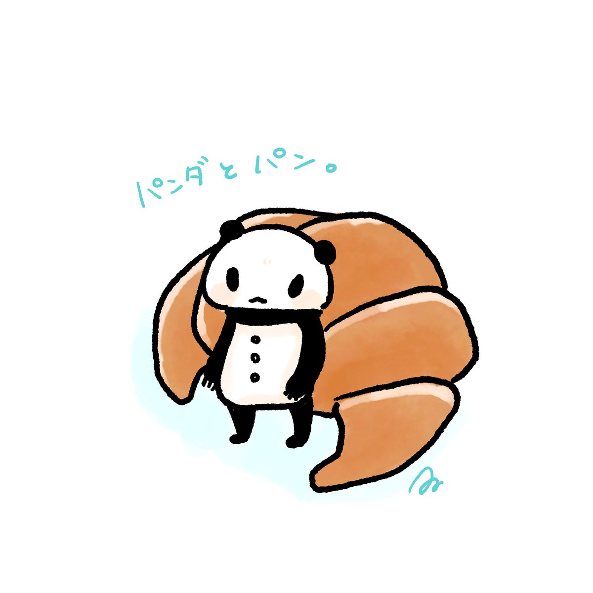 「パンダとパン  #AdobeFresco 」|あさひな。のイラスト