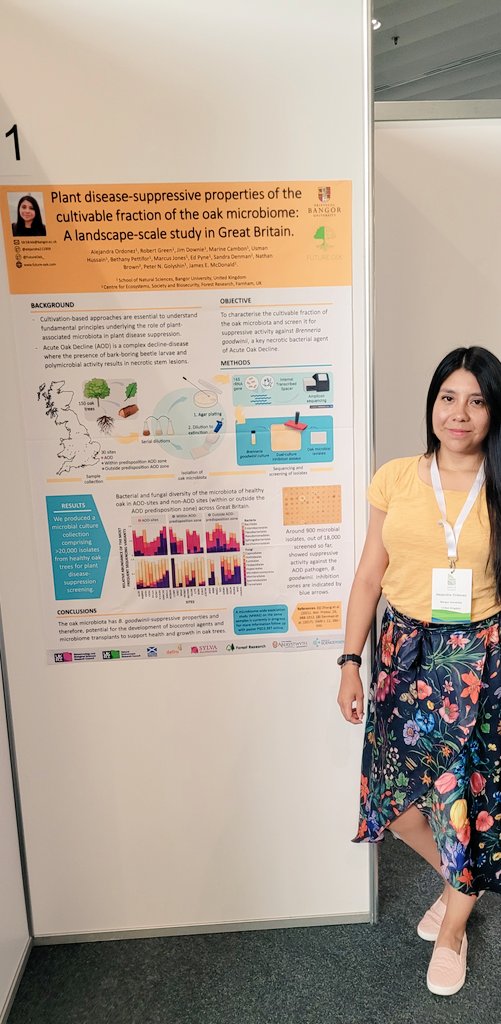 Alejandra211909's tweet photo. Day 2 at #ISME18 in Lausanne! Feeling very excited to present my poster on plant-disease properties of oak microbial isolates 🌳🧫 @FutureOak_
@MEEBangor https://t.co/ArB37ObhuP