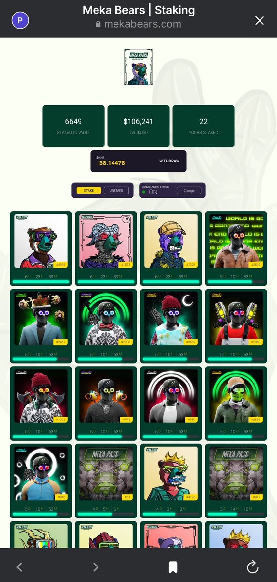 0xMusubi's tweet photo. @MMoborn The @meka_bears are just getting started and just released a sneak peak of what the undead will look like π§ββοΈπ»
Hop in our Discord and join the #MekaArmy π«‘ https://t.co/YhiptwS96N