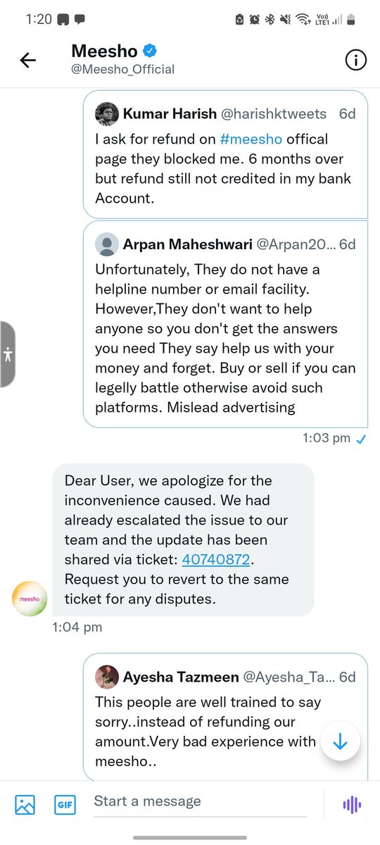 rahulgondal's tweet image. @Meesho_Official same replies everytime. #humanbots #patheticservice #BoycottMEESHO