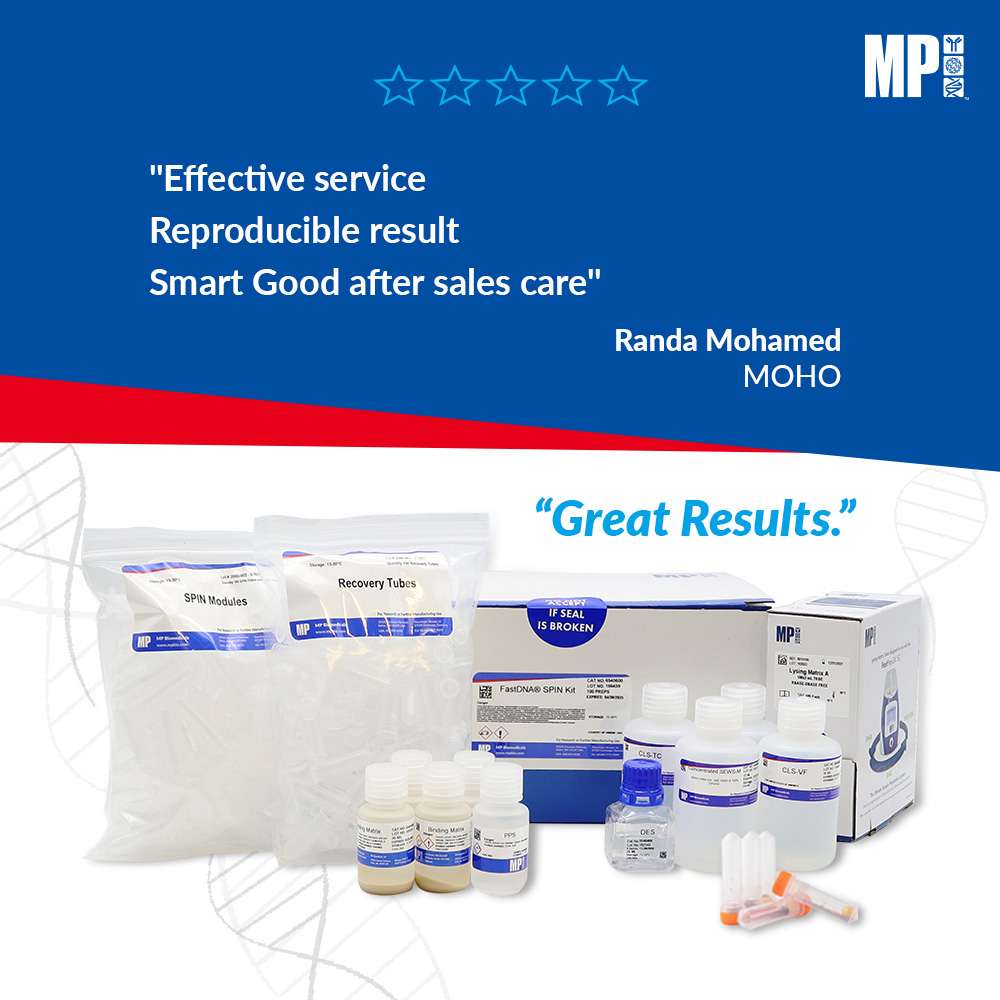 mpbiomedicals's tweet photo. #Doyouknow our FastDNA SPIN Kit is suitable for almost any type of sample? See what other customers say 👇
Use our special offer until Sept 15, 2022 to save 20% on our kits. https://t.co/SSRF8Hw6Dh (only EMEA)
#DNAextraction #SamplesPreparation  #RNApurification #molecularbiology https://t.co/9rH4xuDVbl