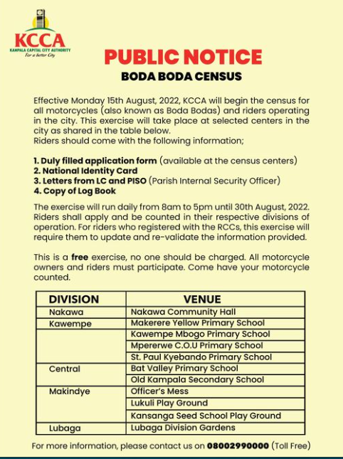 Wodngoo1's tweet photo. #KCCA  #ICTWorksUg #Musevenomics 
Don't miss
be counted and operate freely @KCCAUG 
Check details below 👇👇👇 https://t.co/4rFYk8c8lu