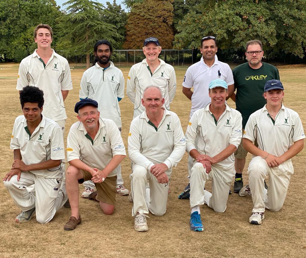 The Racqueteers team for our excellent win at St Cross on Sunday. 🏏 👏 <a href="/caldwell_mikef/">Mike Caldwell</a> <a href="/PFSClassics/">Jolly</a> <a href="/StCrossCC/">StCrossCC</a> <a href="/thisisbrightful/">Brightful</a> <a href="/blancWinchester/">Brasserie Blanc</a> <a href="/OSMANTENNIS/">OSMANTENNIS</a> <a href="/DavidLolPerry/">David Lol Perry</a> #cricket #hampshire