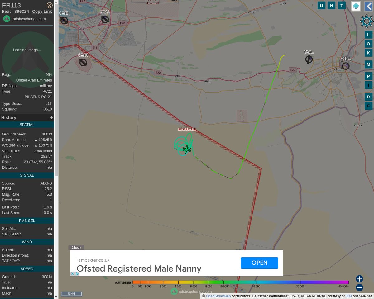 Radar_Assistant's tweet photo. MULTI ADSBX CIRCLING ALERT : At time Tue Aug 16 08:55:30 2022 #FR113 was likely to be circling at FL146
near مْشَيْرِف, أبوظبي, أبو ظبي, الإمارات العربية المتح #AvGeek #ADSB https://t.co/jzXkYjdo3Y https://t.co/vtsp0gZ1IK