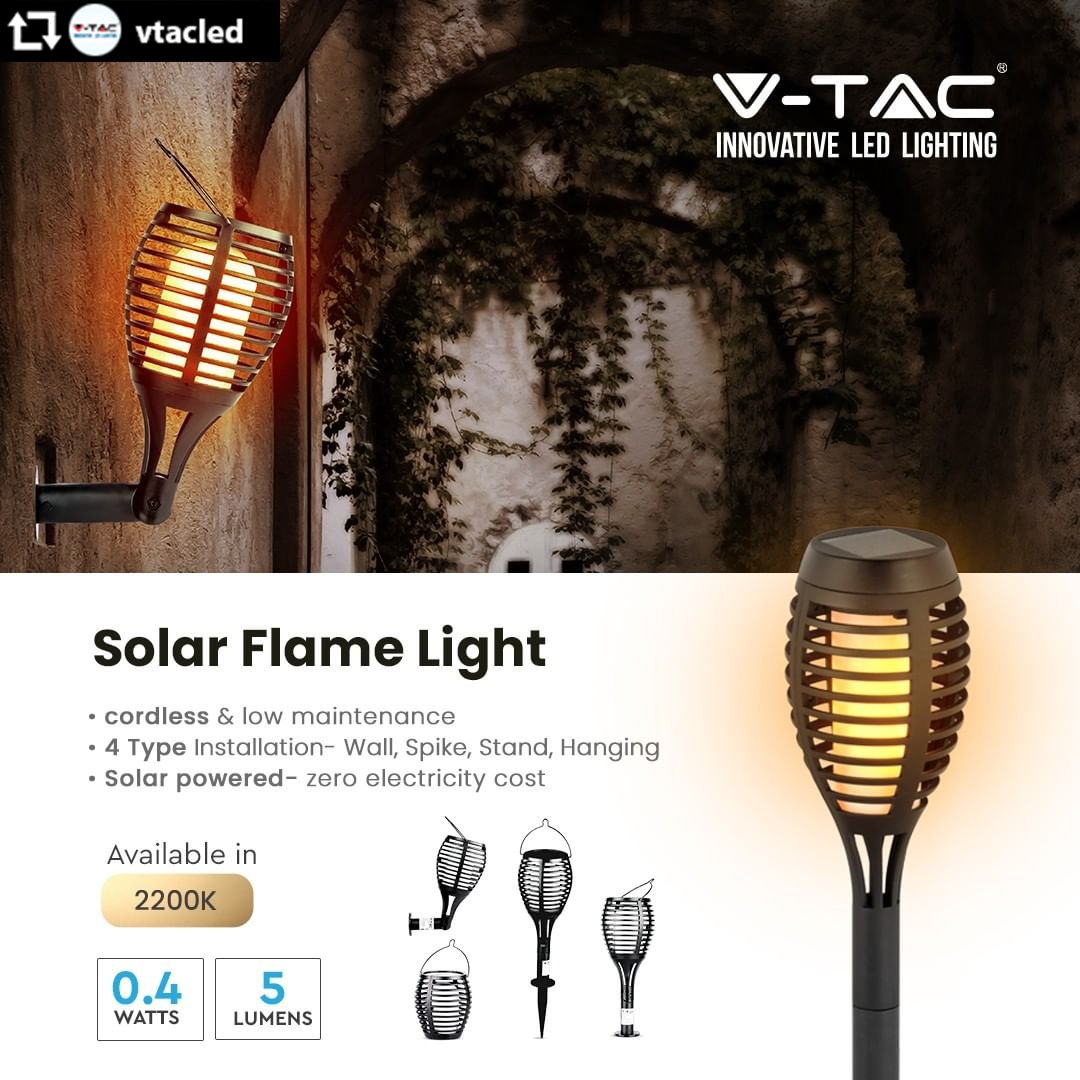 bltdirect's tweet photo. Add some style with this Warm White Solar Powered Flame Lamp from @VTACLED, able to be installed in four different styles! Take a look at this product on our website today: https://t.co/leVkzDgps5 #bltdirect #vtacled #LEDLighting #modernlighting #electricians #solarlighting https://t.co/3hPb8OpO1g