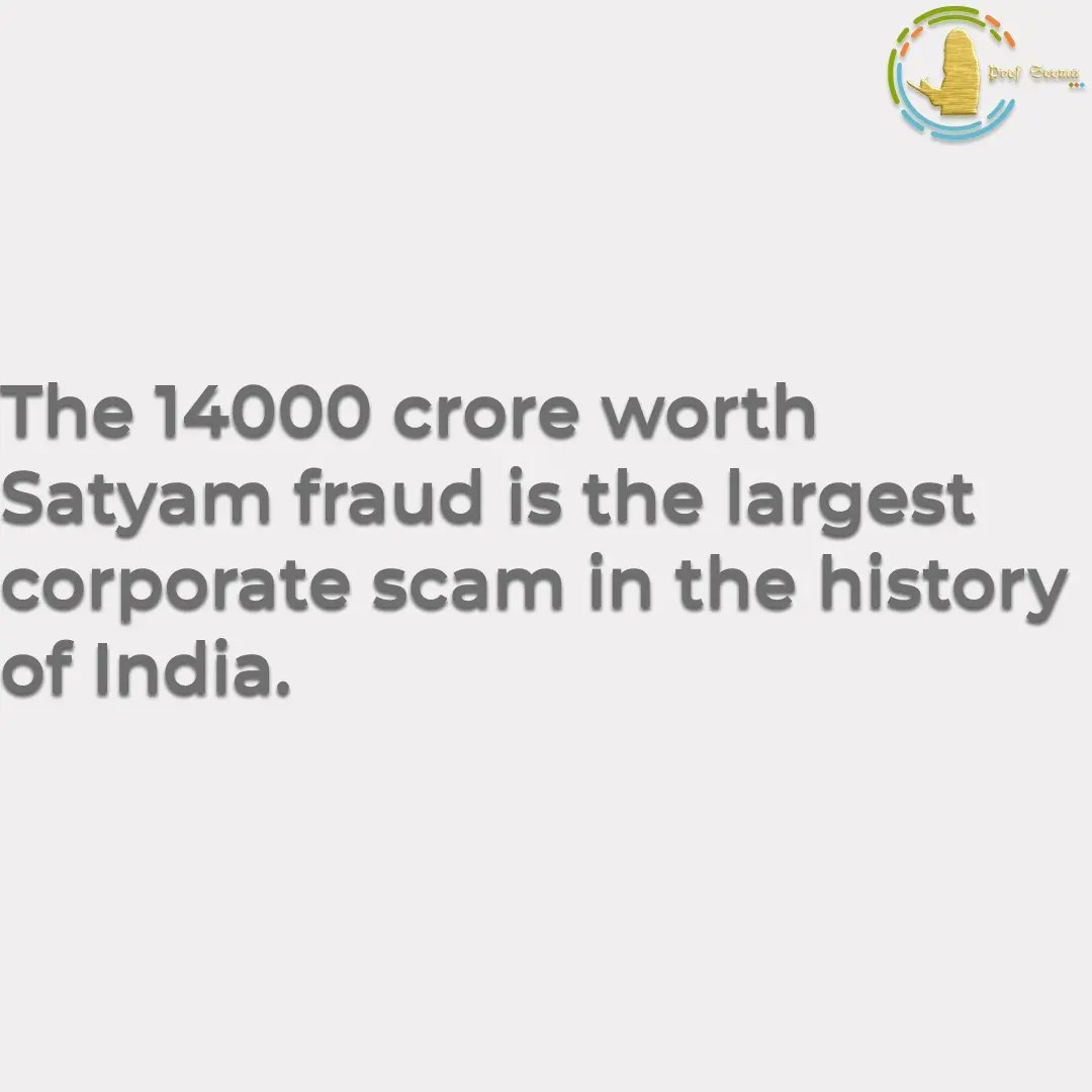 profseemagupta's tweet photo. Do you know about the biggest IT scam SATYAM🤭?? 

Must know facts in IT

Swipe right<<👉
To know more

For more amazing facts
Follow @ProfSeemGupta
. 
. 
. 
. 
. 
#IT #ITscam #satyam #interestingfacts #rights #legal #tax #trending #trendyfacts #news #CSR #loss #profit #ideas https://t.co/yOzckdw7ge