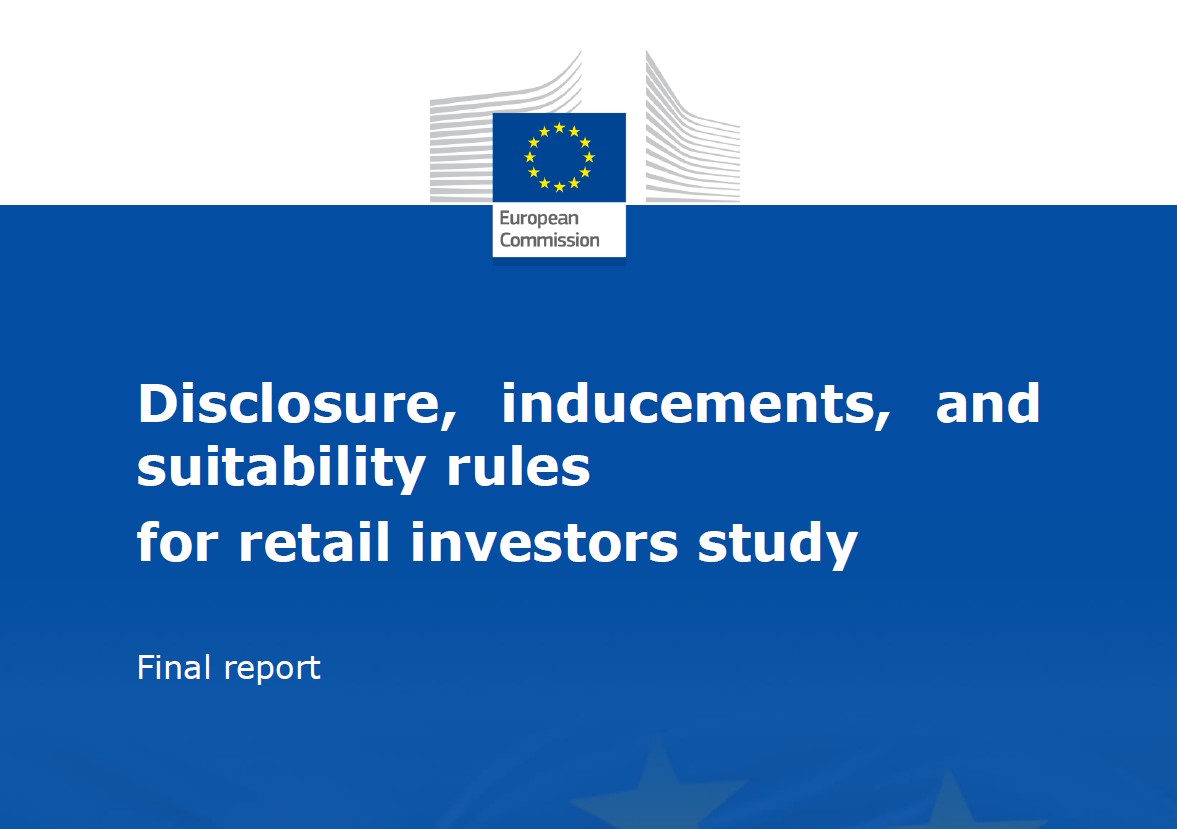 EU_Finance's tweet photo. .@EU_Commission publishes final study on disclosure, inducements &amp; suitability rules for retail investors.

📕 https://t.co/JMsE63An9U

This represents an important element of our evidence-gathering process in support of our forthcoming strategy on retail investments.
#MyMoneyEU https://t.co/sNjZz04LjC