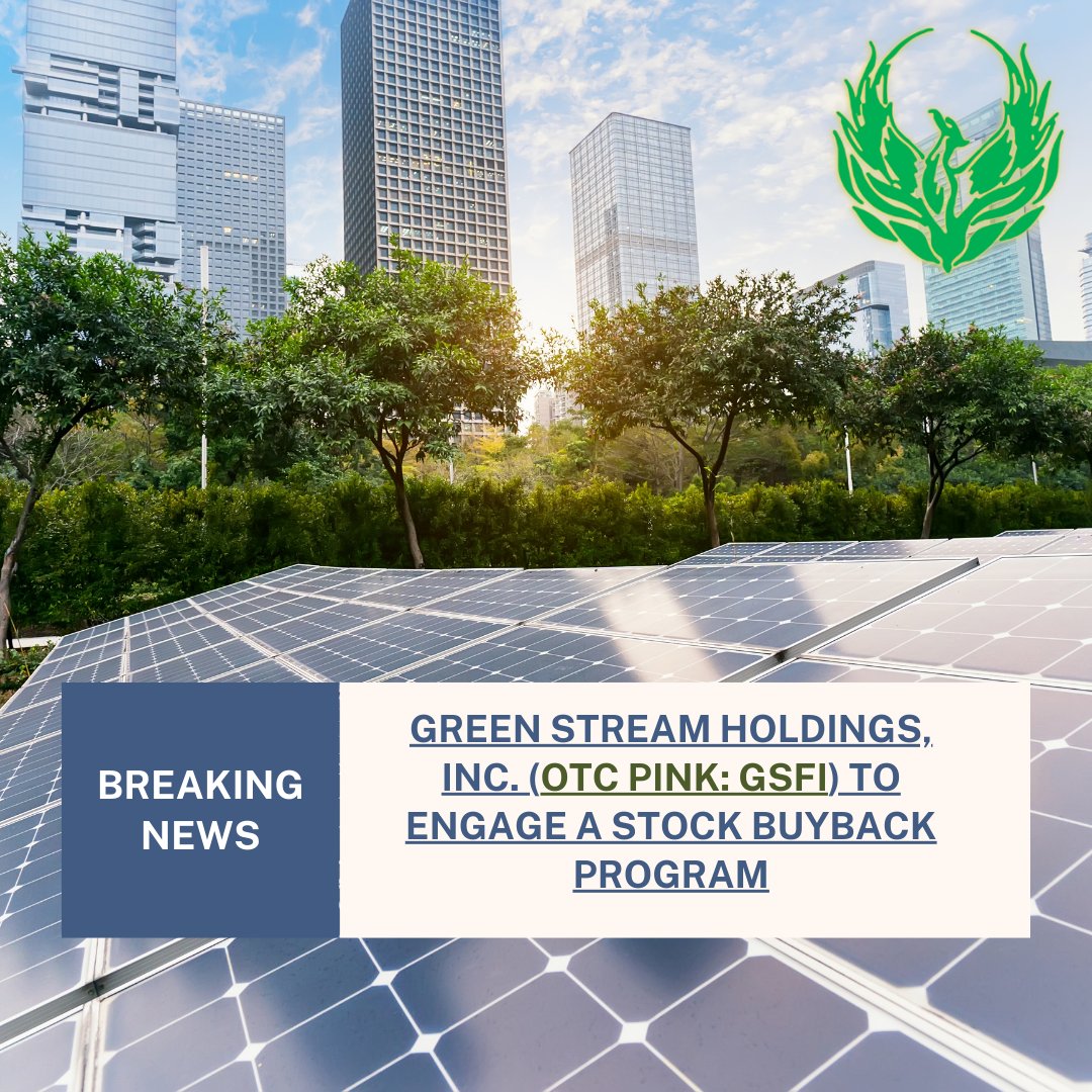 prism_mediawire's tweet photo. $GSFI @JamesWareGSFI Green Stream Holdings, Inc. To Engage A Stock Buyback Program https://t.co/C7WEXM3sbi #OTC #OTCMarkets #StockMarket #McapMediaWire #PressRelease #SolarEnergy #NewYork #CleanEnergy #Renewables #GSFI #GreenStreamHoldings https://t.co/Qqlm8FJ3PV