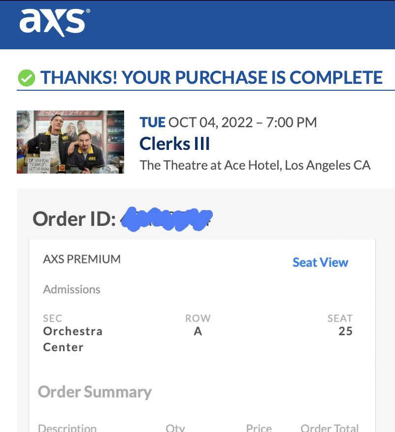 MrFilm's tweet photo. Ticket bought. I’ll be flying from Australia to L.A. to see @ClerksMovie III &amp; @ThatKevinSmith. I can’t wait😊 https://t.co/aD4PTjFwaR