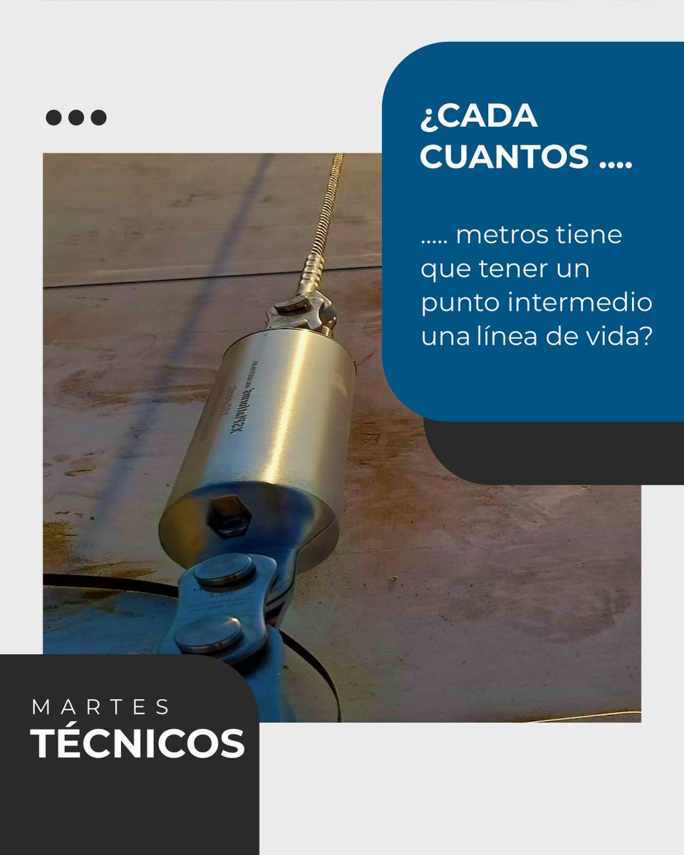 adl_seguridad's tweet photo. #MartesTecnicos
¿Cada cuantos metros tiene que tener un punto intermedio una línea de vida?
De nuevo os retamos a seguir aprendiendo y participar…
#PRL #LineaDeVida #Anclaje #LineasDeVida #Seguridad #TrabajoEnAltura #SeguridadIndustrial
https://t.co/uWfDpNOFsa https://t.co/6slHyK9uIj