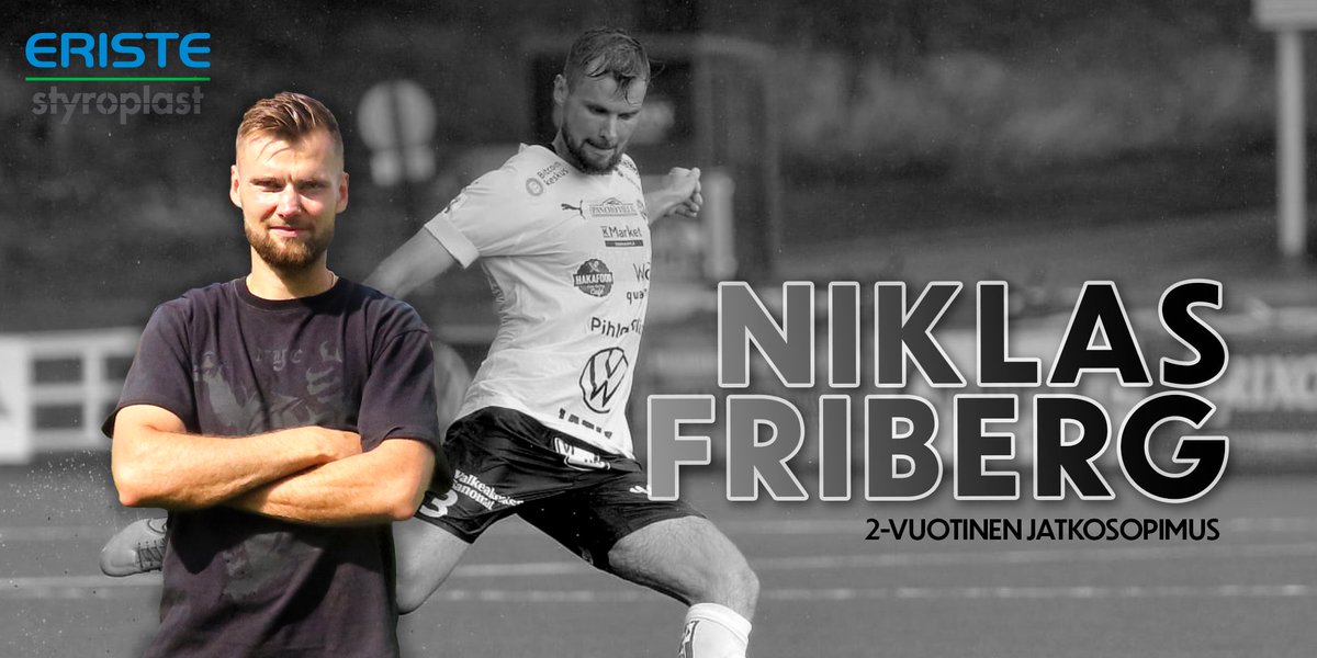 FCHakaOfficial's tweet photo. Mahtavia sopimusuutisia!📝

FC Hakan luottotoppari, joukkueen kapteeni Niklas Friberg on allekirjoittanut kaksivuotisen jatkosopimuksen. 

Huikeata, @NikkeFriberg!💪

Fribergin kummiyrityksenä toimii Styroplast.
Lue lisää: https://t.co/epU9VpDJZe

#fchaka #veikkausliiga https://t.co/YsalpzxBKs