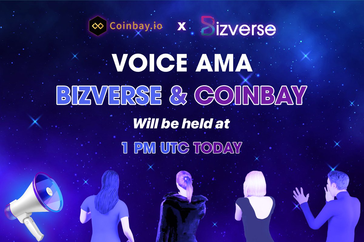 BizverseWorld's tweet photo. 📌𝐑𝐄𝐌𝐈𝐍𝐃𝐄𝐑: | 𝐕𝐎𝐈𝐂𝐄 𝐀𝐌𝐀 | 𝐁𝐈𝐙𝐕𝐄𝐑𝐒𝐄 𝐗 𝐂𝐎𝐈𝐍𝐁𝐀𝐘

⏰𝑺𝒕𝒂𝒓𝒕: 1 PM UTC on 16th August 2022
📍𝑽𝒆𝒏𝒖𝒆: https://t.co/MXVBcDvtJv
🎁𝑹𝒆𝒘𝒂𝒓𝒅: 4 NFTs (25$/NFT)  from Bizverse 

Hope everyone attends on time ✨

#Bizverse #BusinessMetaverse #AMA https://t.co/vbpmyzXec7