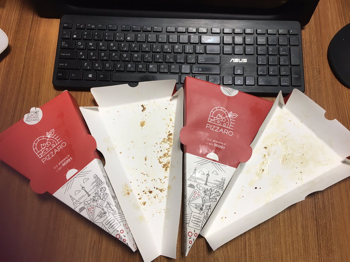 n1ushe's tweet photo. how it started                 how it is going
اوصیکم به خوراکیجات جذاب و خوشمزه

پ.ن: من ترکیدم :))))
#پیزارو 
#pizzaro https://t.co/YE6jOuZvy9