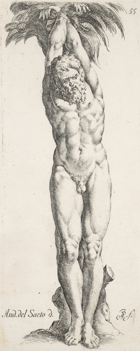 ColeccionMMoret's tweet photo. ...Otra de las estampas que se muestran en la exposición #ElArcoírisDetrásDelNegro dentro del ámbito dedicado al homoerotismo en la representación de la masculinidad sometida es este #Marsias de Jan de #Bisschop, un aguafuerte fechado h. 1669-1671...SIGUE ⬇️ https://t.co/GyT724i9LC