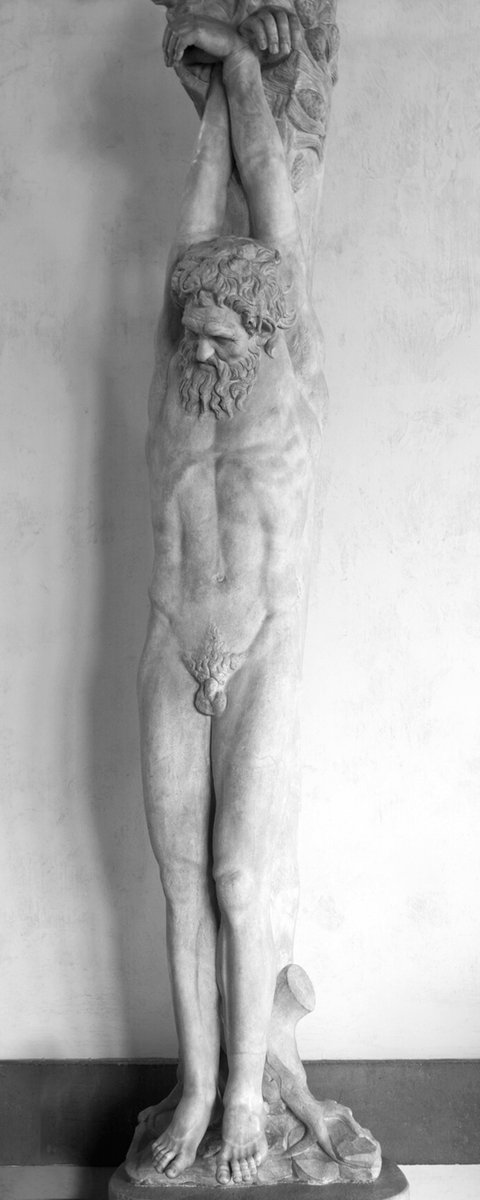 ColeccionMMoret's tweet photo. ...la estampa de la Colección Mariano Moret copia un dibujo de Andrea del Sarto que a su vez reproduce la estatua del #Marsias blanco conservada en los Uffizi...SIGUE ⬇️ https://t.co/UdtUhzOGJR