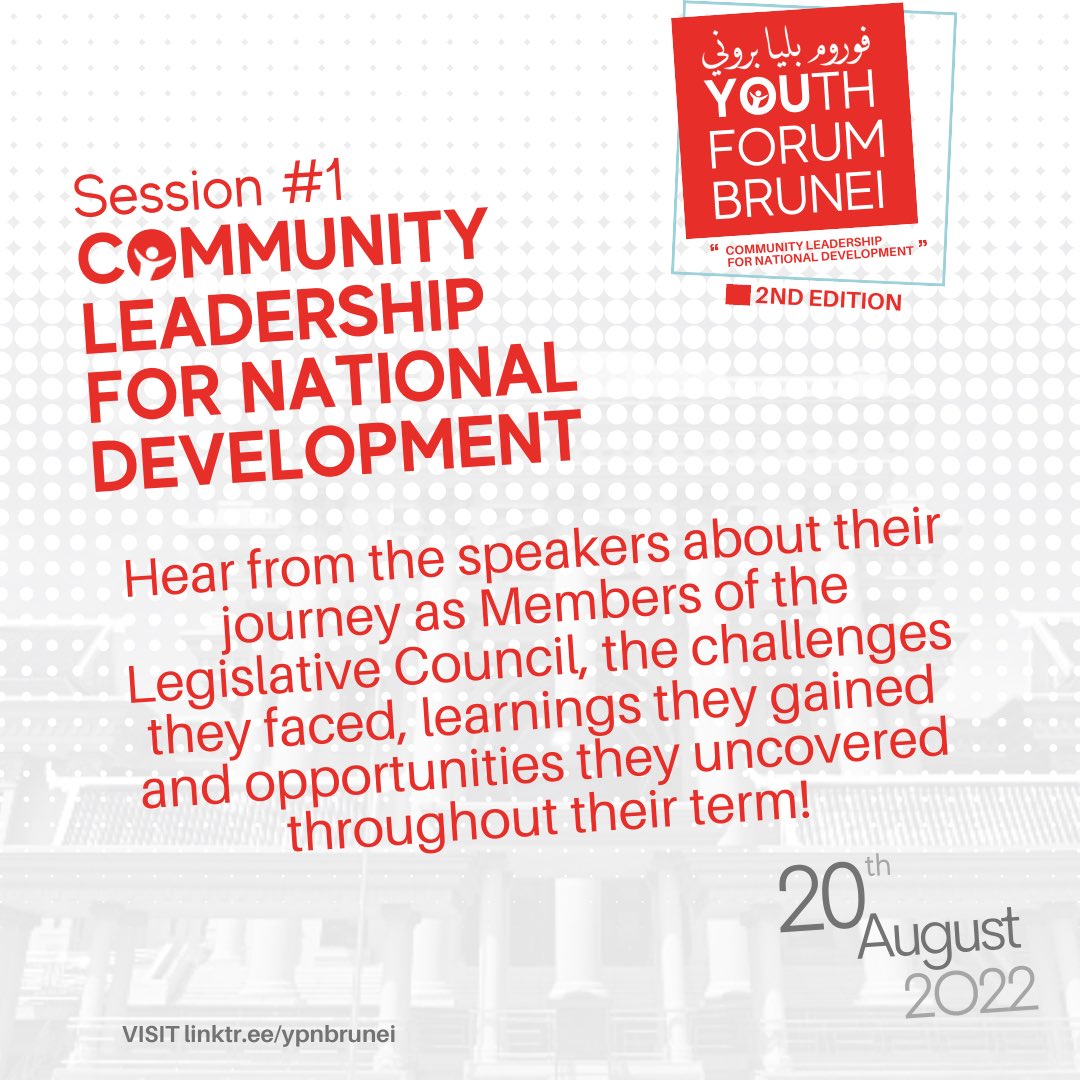 gieeang's tweet photo. We’re back with our 2nd Youth Forum Brunei this Saturday, 20 August 2022, in conjunction with the 17th National Youth Day calling for youth to participate in community and national development by putting leadership and collaboration center stage!

https://t.co/Nl6sODhhnu https://t.co/APSPJadWDf