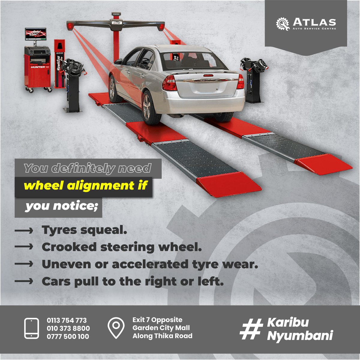 Atlasautocentre's tweet photo. Are you experiencing any of these warning signs with your car. You definitely need a car service professional. Don't ignore and put your life at risk. #wheelalignment
#atlasautoservice #carservice #carmaintenancetips #Thikaroad #NairobiCBD Kenyaselection2022 #Accept #Mombasa https://t.co/cpTPZW8KRb