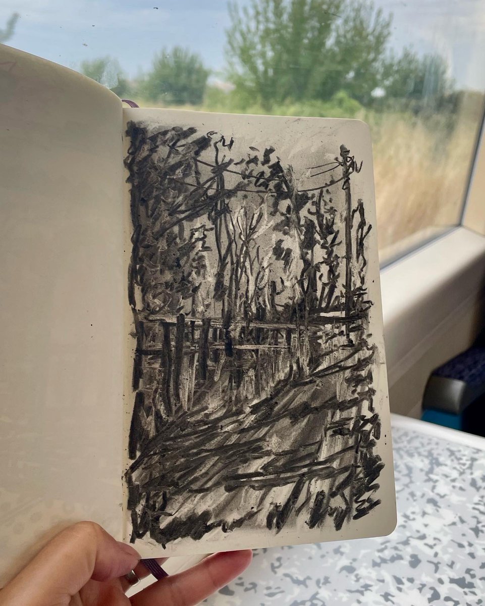 LizAtkin's tweet photo. #Journeydrawings to combat #anxiety and #skinpicking on the train to Victoria @Se_Railway
#publictransport #mentalhealth #dermatillomania #recoverystrategies #BFRB #kentartist #drawingonthetrain @Drawinglives @The_Big_Draw https://t.co/K9rdu0wOa2