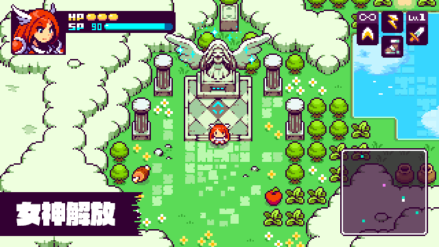 女神像もあります。#ドット絵 #pixelart #gamedev #indiedev 