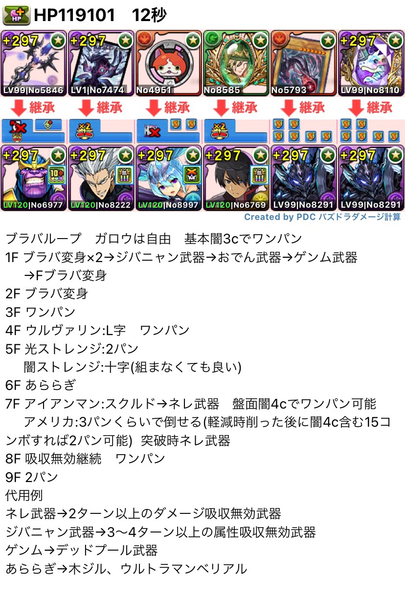 Rm コズミックコロシアム周回編成 自分はこんな感じのサノスパで周回しています 一周5分台なのでシヴァドラには勝てませんが かなり安定して周回出来るのでオススメです ﾟ ﾟ パズドラ T Co 62flwvh2nk Twitter