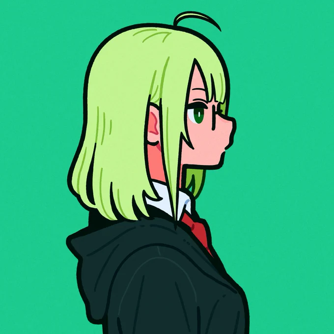 最近Skebリクエストいただいた方のオリキャラが偶然にも皆さんミドリ髪でした 