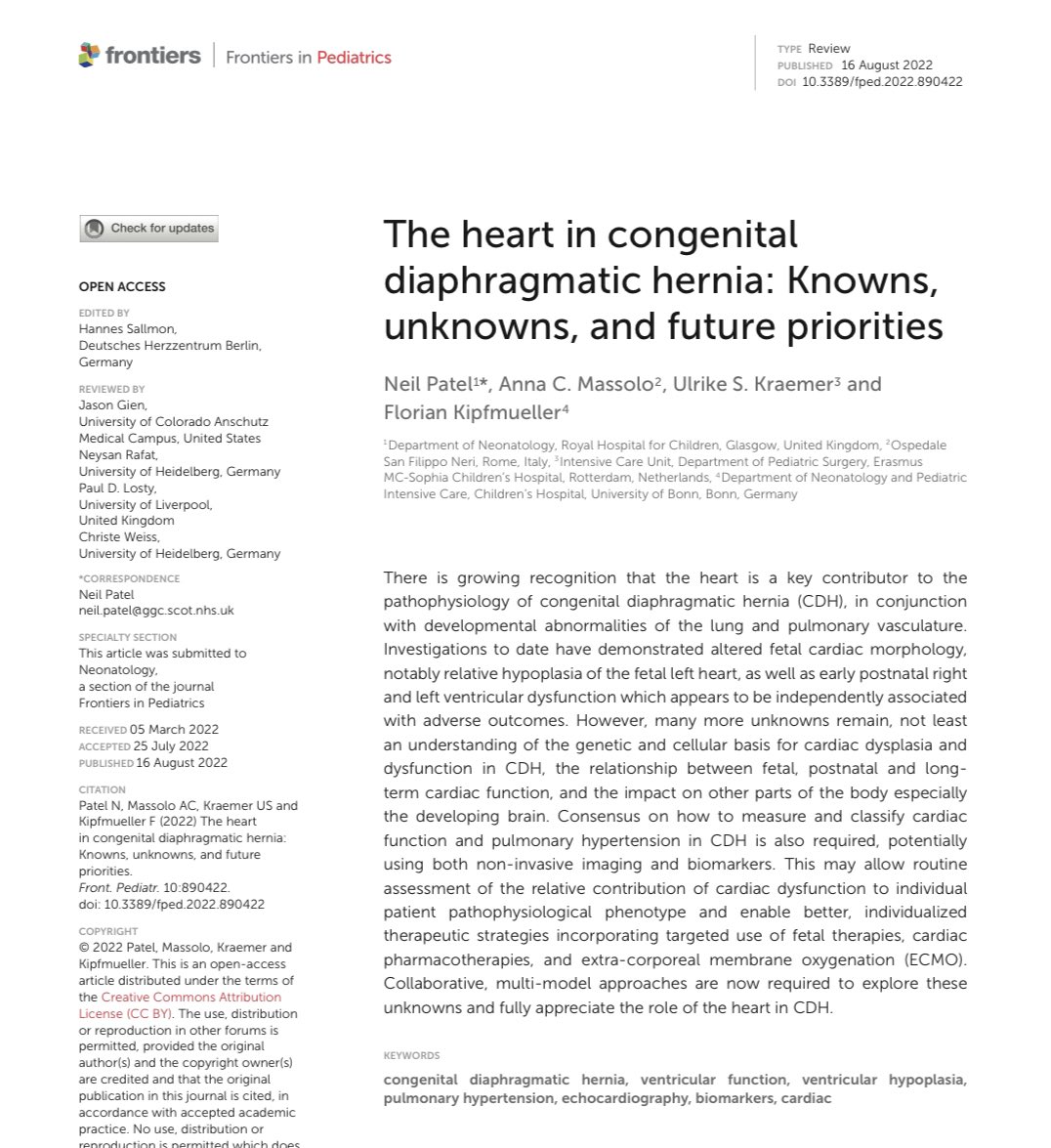 Many unsolved questions in #CDH: our latest review article on the heart in CDH has just been published <a href="/FrontPediatrics/">Frontiers - Pediatrics</a>
                      
#neoTwitter please, take a look here: 
frontiersin.org/articles/10.33…