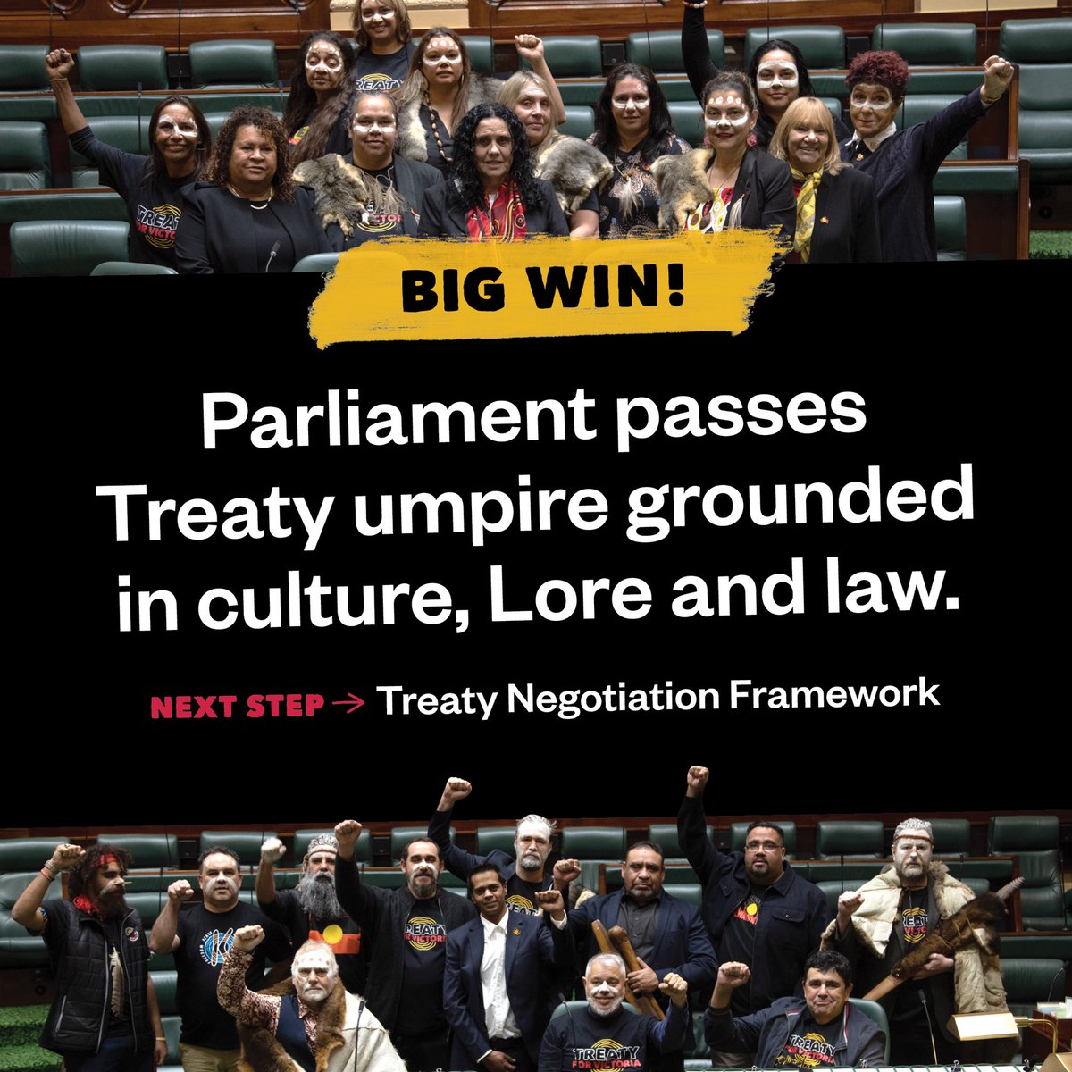 Breaking News: The Parliament of Victoria has voted the Treaty Authority legislation into law. Details here: firstpeoplesvic.org/news/victorian…