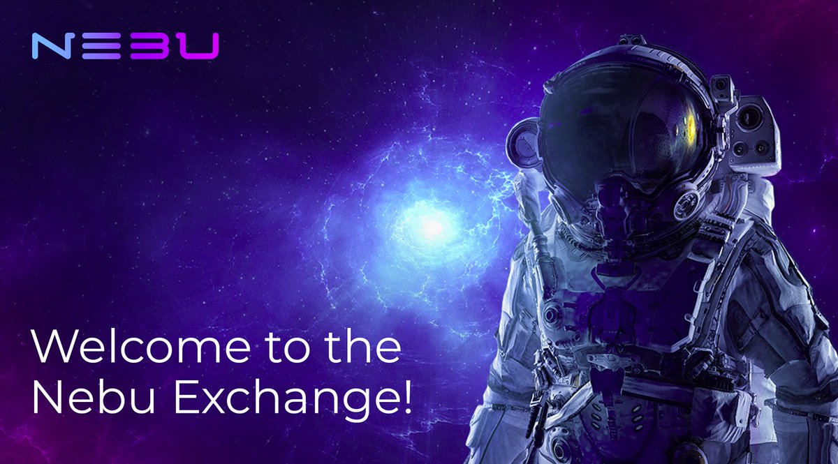 Immerse yourself in the Nebuverse and follow all social media profiles of Nebu Exchange, transporting traders to a galaxy far, far away...

🚀 facebook.com/NebuExchange
🚀 instagram.com/nebuexchange
🚀 t.me/NebuExchangeAn…
🚀 linkedin.com/company/nebu-e…
🚀 medium.com/@NebuExchange