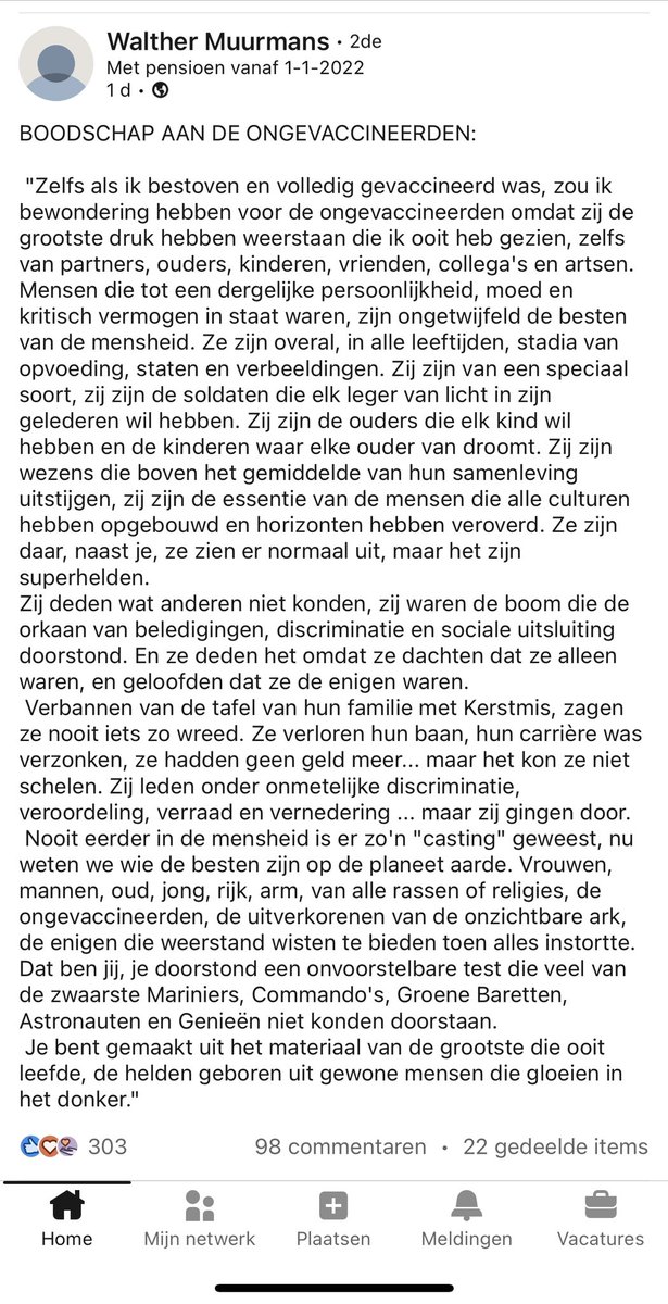 Boodschap aan de ongevaccineerden